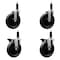 Service Caster 6'' Phenolic Wheel Swivel 1'' Expanding Stem Caster Set 2 Brakes, 4PK SCC-EX20S615-PHR-2-PLB-2-1 - alternate 1